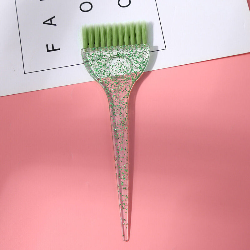Plastic Crystal Hair Dye Brush Hair Coloring Applicator Hair Comb Barber To