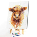 Painting By Numbers Kit DIY Cattle Hand Painted Canvas Oil Art Picture Gift
