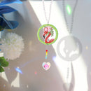 Bird Heart Prism Pendant Crystal DIY Rhinetone Painting Wall Hanging Wind Chi