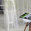 Wintersweet  Curtain Tulle Window Treatment Voile Drape Valance Green  Newly