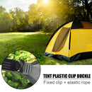 Windproof Outdoor Camping Tent Awning Fixing Clamp + Elastic Rope (12pcs) Newly