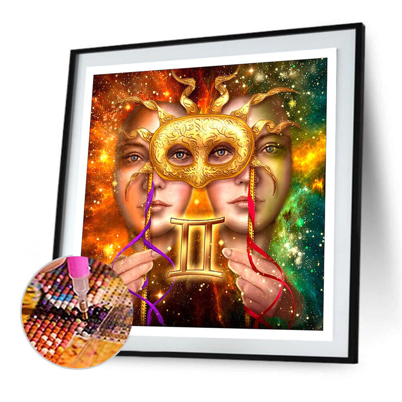 5D DIY Full Drill Diamond Painting Gemini Cross Stitch Embroidery Mosaic  Newly