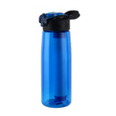 Large Capacity Water Kettle 650ml Outdoor Gym Filter Shaker Bottle (Blue) Newly