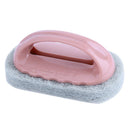 Sponge Strong Decontamination Cleaning Brush Tiles Pot Washing Brush(Pink)