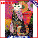 5D Diamond Painting Kit Cat Partial Special Shape Drill DIY Craft Mosaic Picture