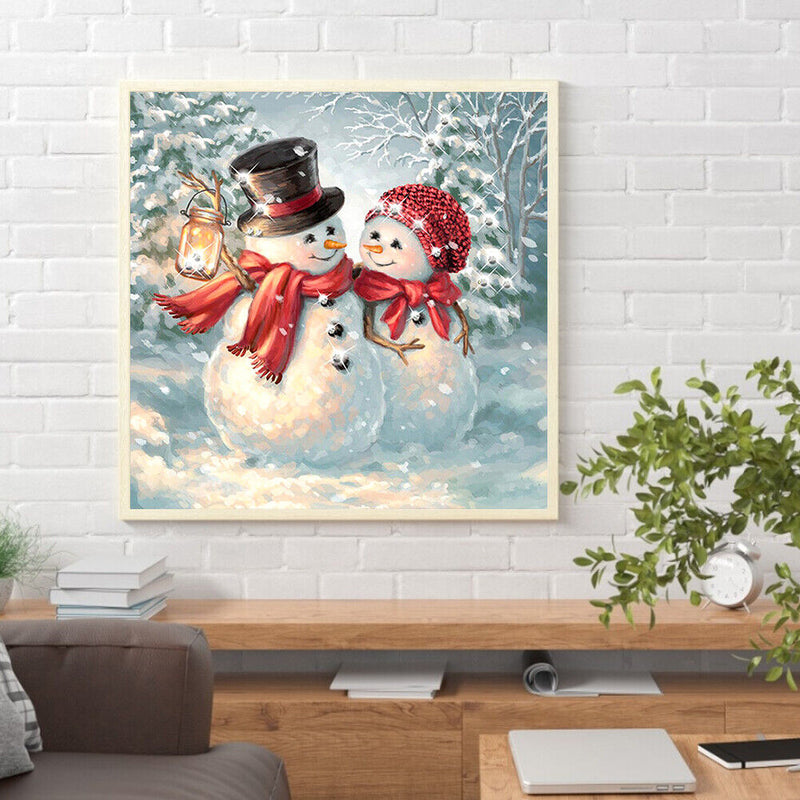 5D DIY Full Round Drill Diamond Painting Christmas Snowman for Home Decor
