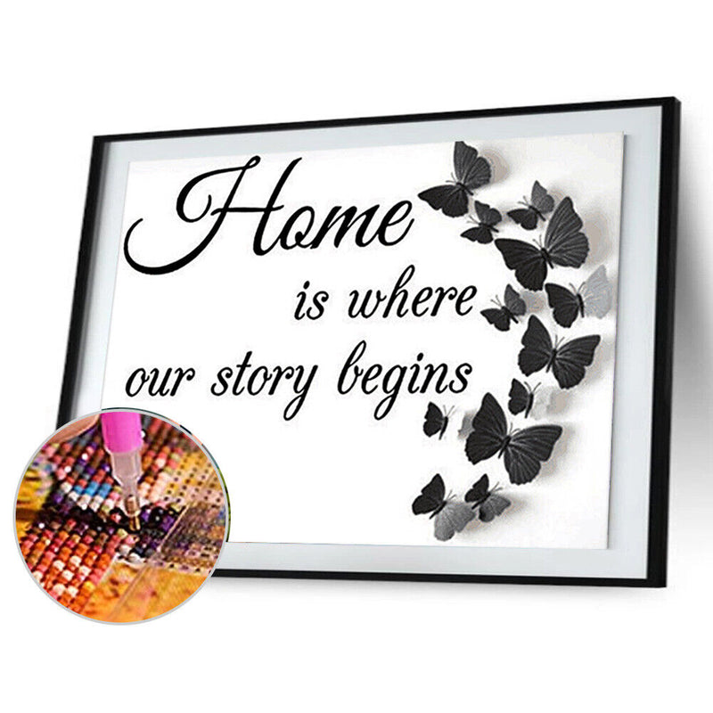 5D DIY Full Drill Diamond Painting Butterfly Cross Stitch Embroidery Crafts