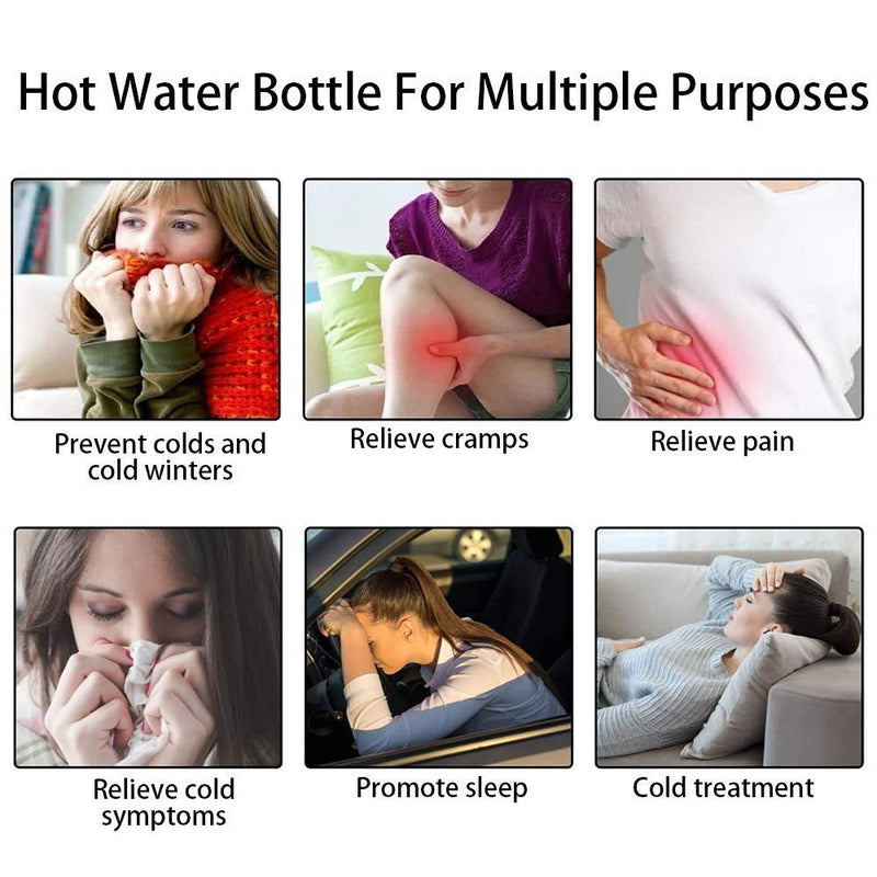 Warmies Hot Water Bottle Hot Water Bag with Soft Removable Cover Extra Long