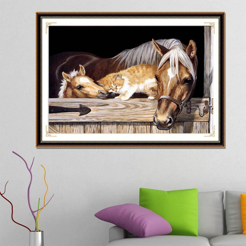 5D Horse Diamond Embroidery Painting Rhinestone Cross Stitch Home Decor