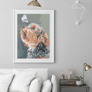 Hand Painted Canvas Art Painting By Number Dog and Butterfly DIY Oil Picture Kit