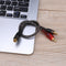 10pc 27cm 1 RCA Female to 2 RCA Male Splitter Cable for Car Audio System