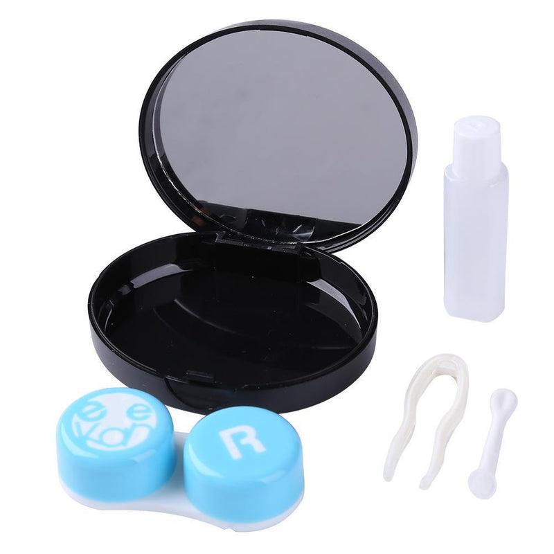 Portable Fashion Travel Square Contact Lens Case Set Glasses Wearing Tools