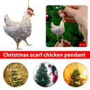 Chicken with Scarf Chicken Family Sign Christmas Tree Hanging Pendant (03) Newly