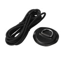 Stainless Steel D Ring Pad Patch 2.5m Rope Kit for Paddle Board (Black) Newly