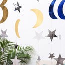 Moon Stars Ramadan Banner Kareem Ornament Eid Mubarak Decor Event Party
