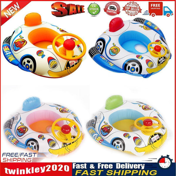 Cute Baby Inflatable Seat Swimming Ring Pool Aid Trainer Beach Float Boat Newly