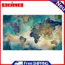 Map Abstract Oil Paint By Numbers Canvas DIY Coloring Picture Home Decorations