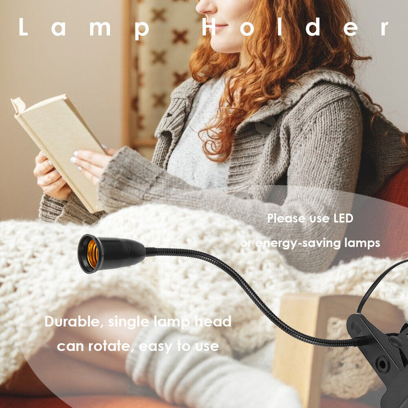 E27 Lamp Holder for LED Clip Table Lamp 1.7m Wire US Plug Home Hotel Supply