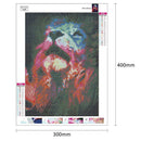 5D DIY Full Drill Square Diamond Painting Novelty Lion Cross Stitch Mosaic