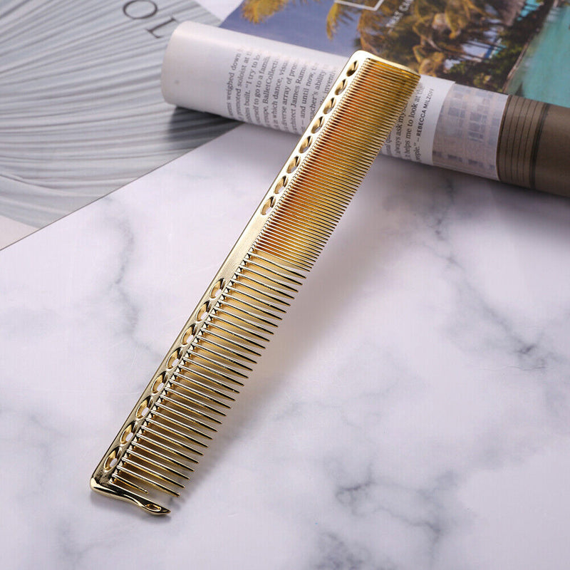 Aluminum Anti-static Barber Hairdressing Combs Detangling Hair Cutting Tool