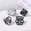 Clasp Lapel Pin Denim Jackets Lapel Pin Enamel Pin Gamepad Brooch Letter Badge
