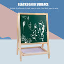 Children Drawing Painting Board Colorful Wood Bracket Double-Sided Folding