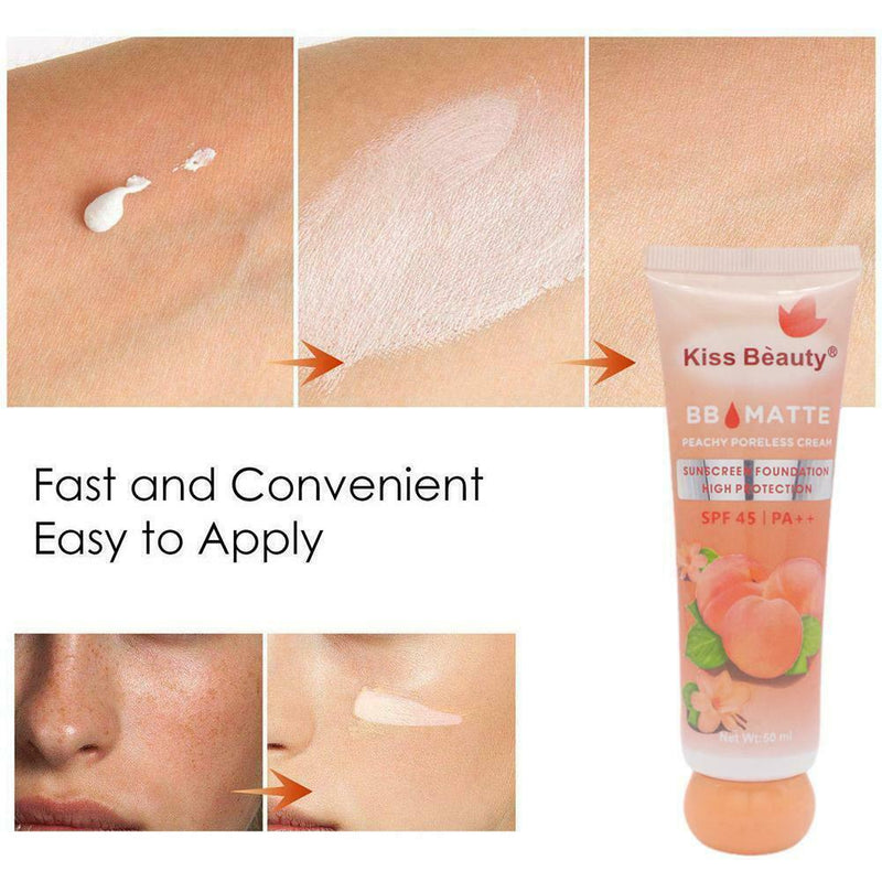 50ml Peach Makeup Primer Concealer Repairing Waterproof Moisturizing A2Z8