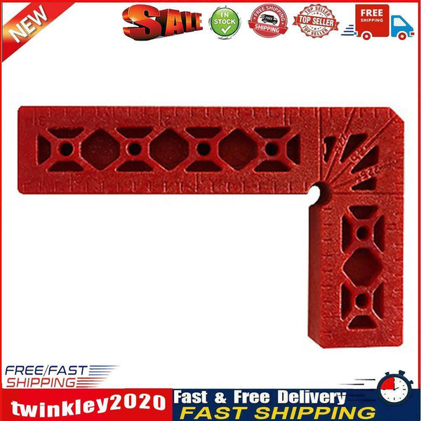 Right Angle Clamp Ruler L-Shaped Woodworking Positioning Fixture (Red) Newly