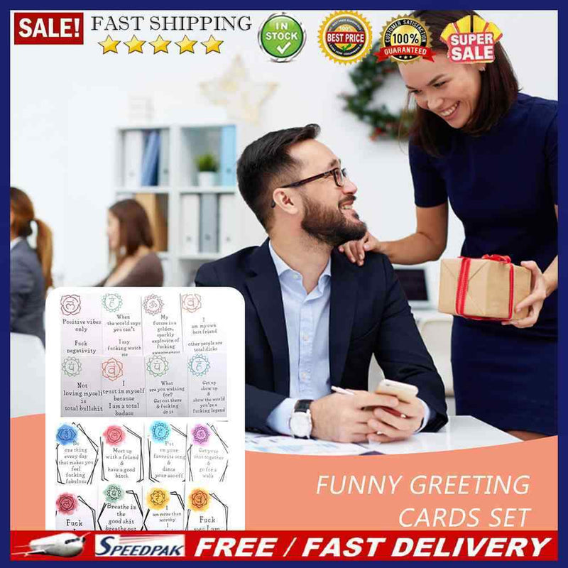 16pcs Affirmation Card Funny Postcards Funny Affirmation Card for Friends Fam