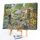 DIY Oil Paint By Number Town Scenery Canvas Artwork Living Room Hand Paint Decor