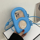 8 Word Hollow Shoulder Bags Fashion Women PU Messenger Bag Phone Wallet Purse