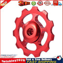 Bicycle Rear Derailleur Wheel Ceramic CNC Road Bike Guide Roller (Red) Newly