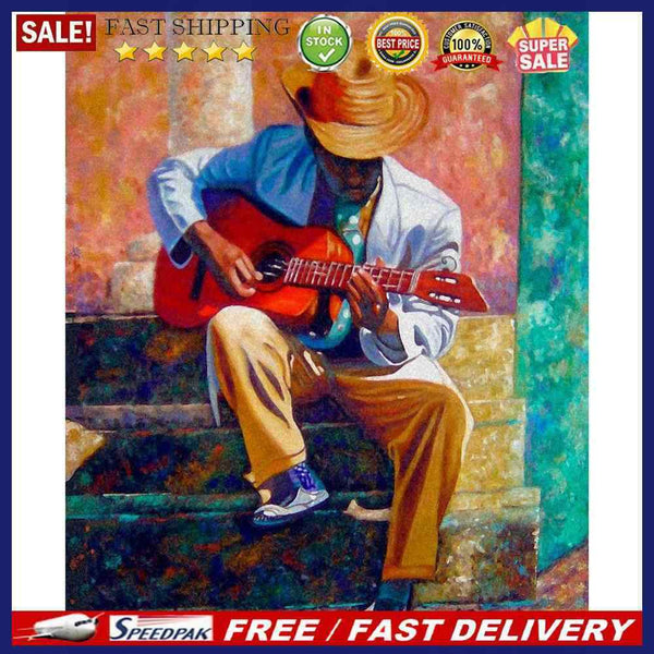Acrylic Oil Painting By Numbers Guitarist On Street Digital Picture Home De