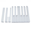 52Pcs White ABS Plastic Piano Keytops Kit with Fronts Replacement Key Tops
