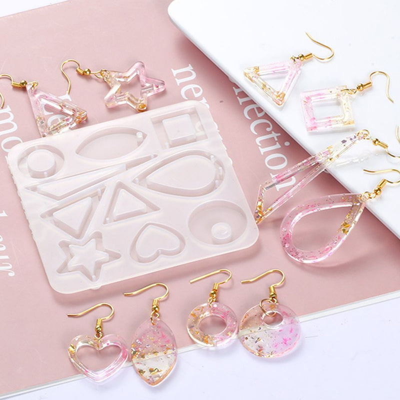 DIY Crafts Crystal Jewelry Making Tools Irregular Silicone Mold Earring Mould