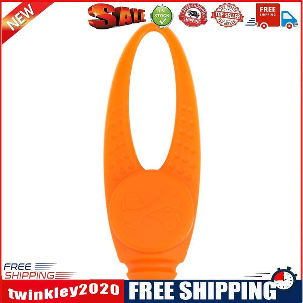 Silicone Light Pet ID Name Tag Dog Cat Anti-Lost Card Collar Pendant(Orange