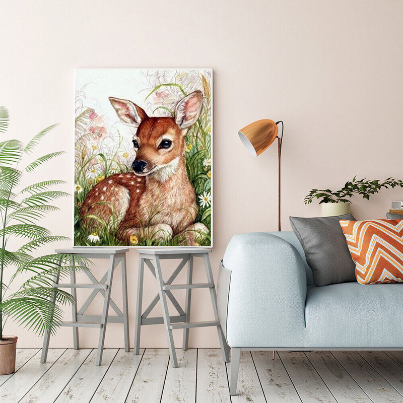 Oil Paint By Numbers Picture DIY Painting Little Deer Painting Kit Artwork