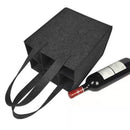 Felt Wine Storage Tote Bag with Divider Solid Color 6 Grids Bottle Carrier Newly