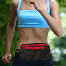 Anti-Theft Invisible Fanny Pack ID Card Key Phone Holder Pouch (Black Red)