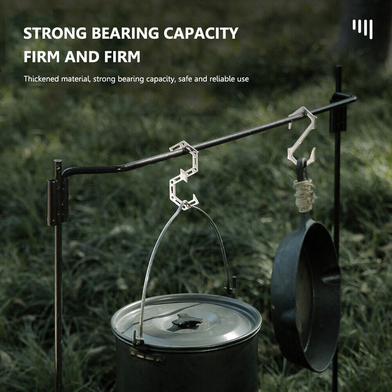 4pcs S Shaped Hooks Stainless Steel Hangers Outdoor Metal Hook Buckles Carabi