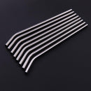 8pcs Stainless Steel Metal Drinking Straw Straws with 3 Cleaner Brush Kit
