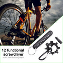 12 in 1 Screwdriver Anti-lost Keychain Opener Bicycle Multi Repair Tools Newly