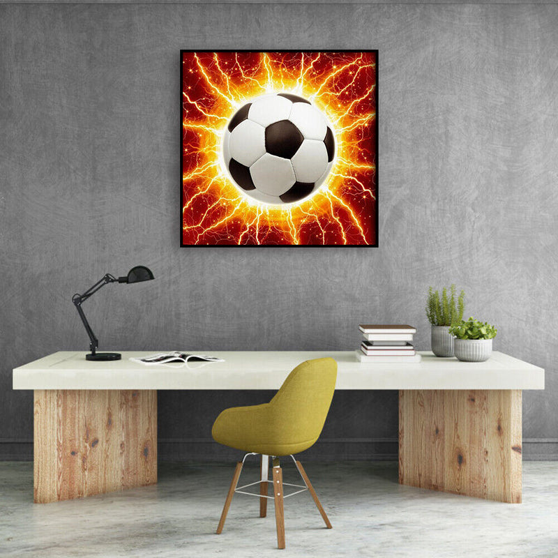 Art DIY 5D Shining Football Full Round Drill Picture Mosaic Diamond Painting Kit