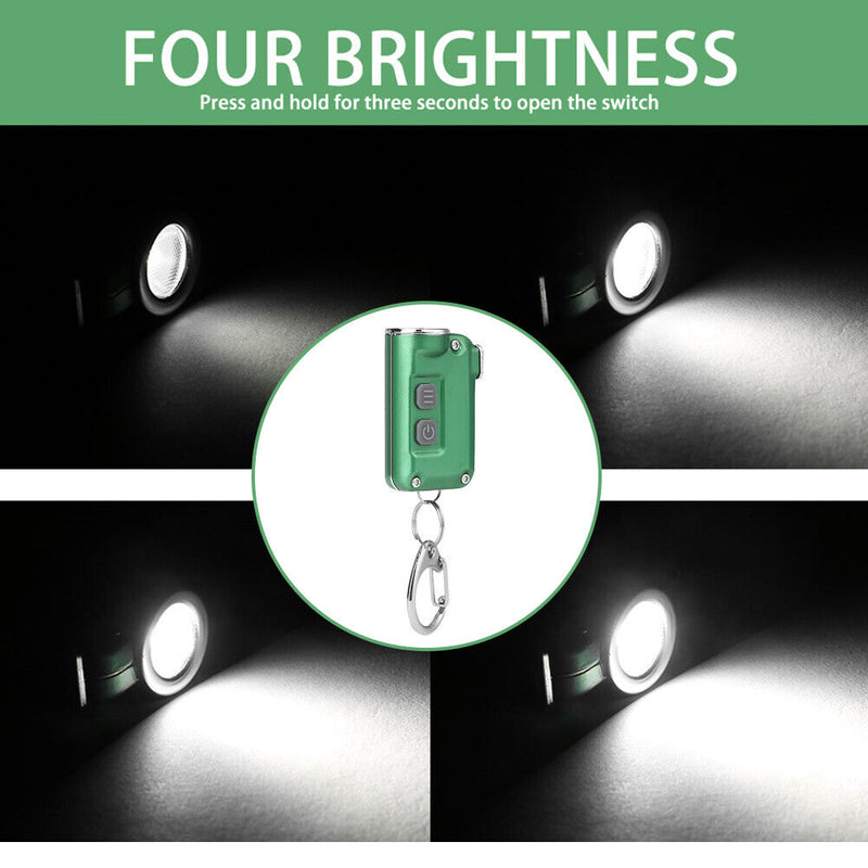 XP-G2 S3 LED Mini Flashlight 4 Modes USB Rechargeable Keychain Torch Lamp Newly