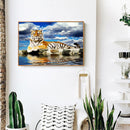 5D Full Round Drill Diamond Painting Tiger diy Embroidery Wall Art (YF008) Newly