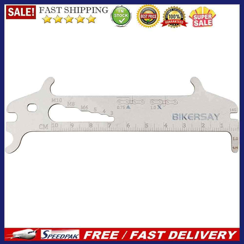 BIKERSAY 7 in 1MTB Road Bicycle Chain Wear Indicator Chain Checker Ruler Ga