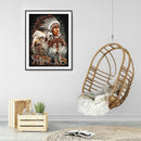 Indians Animal Full Round Drill Mosaic Diamond Painting Rhinestone Craft Draw