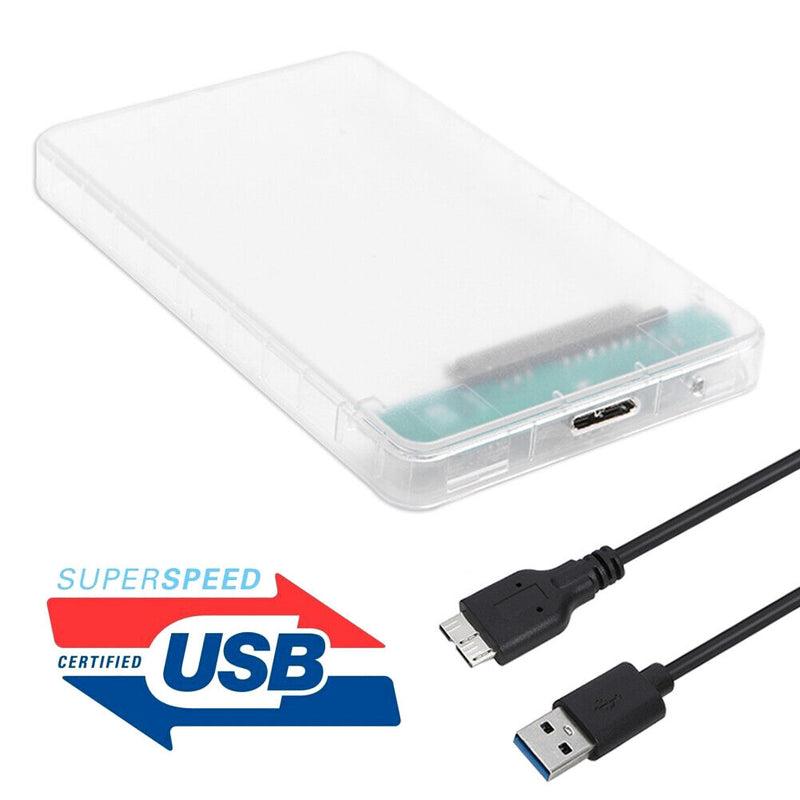2.5 inch HDD SSD Case Transparent SATA III to USB 3.0 Hard Disk Enclosure