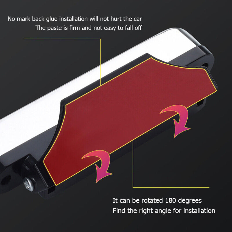 1 Pair LED Wind Powered Car DRL Front Grille Daytime Running Lights (White)