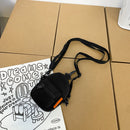 Nylon Crossbody Bag Men Women Street Hip Hop Zip Small Phone Packs (Black)